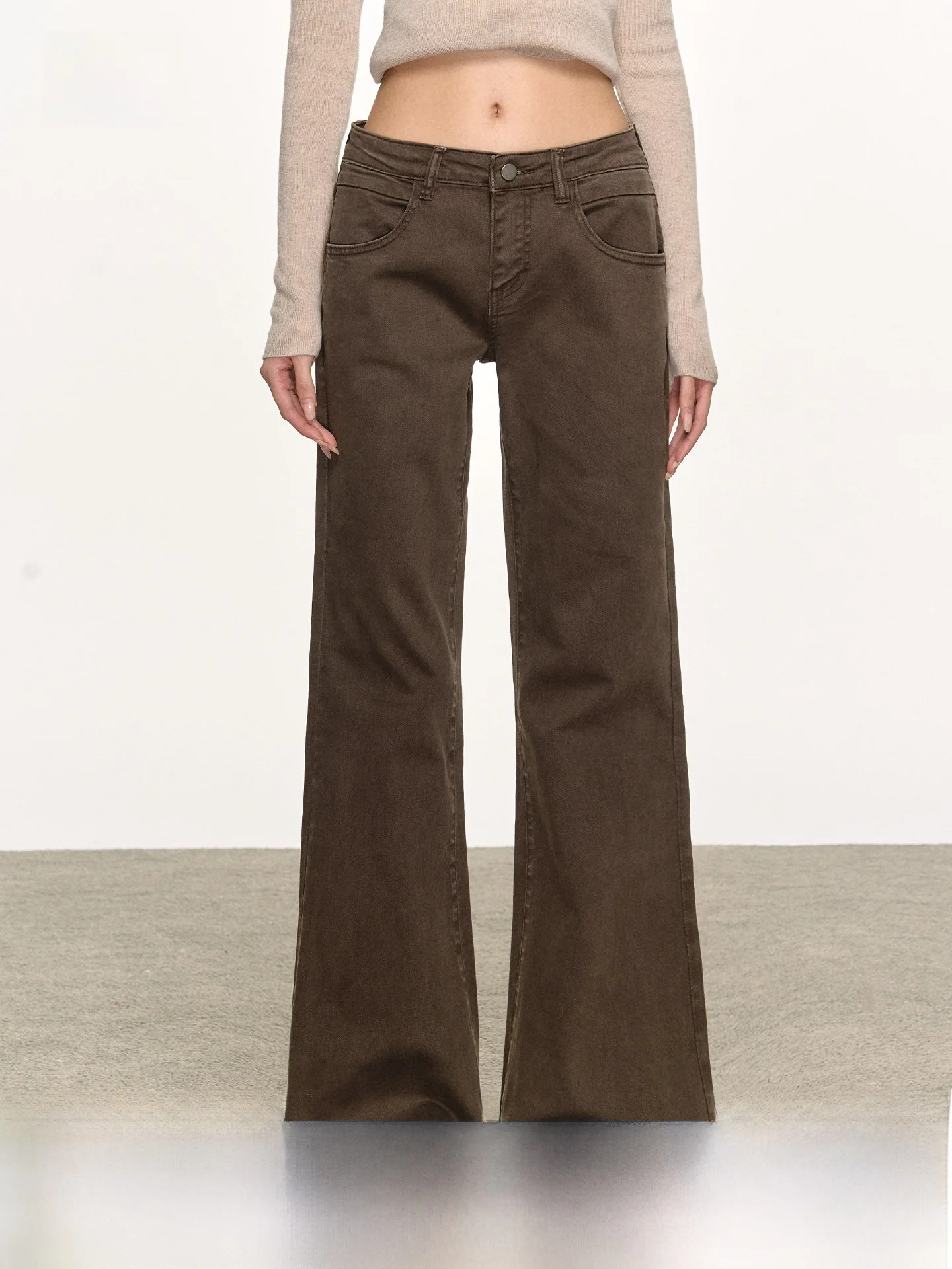Anna Aneae Coffee Color Bell Bot Jeans Women's Casual Low Waist Slim Fit Vintage Loose Leg Long Pants Spring Faion
Anna Aneae Coffee Color Bell Bot Jeans Women's Casual Low Waist Slim Fit Vintage Loose Leg Long Pants Spring Faion