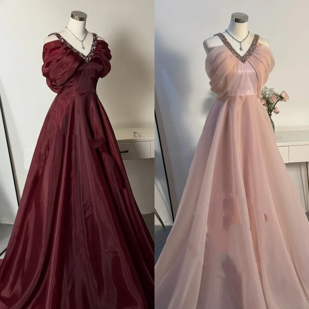 Customized High Quality Exquisite Organza Rhinestone Ruched A-line Off-the-shoulder Long Dresses Bespoke Occasion Dresses Formal
Customized High Quality Exquisite Organza Rhinestone Ruched A-line Off-the-shoulder Long Dresses Bespoke Occasion Dresses Formal