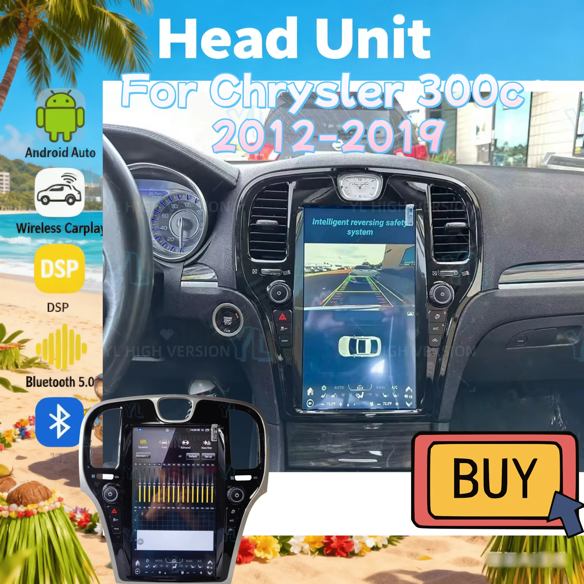 Автомобильная магнитола с сенсорным экраном Android для Chrysler 300C 2013-2019, IPS-экран, Bluetooth 5.0, GPS-навигация, поддержка 4G
Автомобильная магнитола с сенсорным экраном Android для Chrysler 300C 2013-2019, IPS-экран, Bluetooth 5.0, GPS-навигация, поддержка 4G