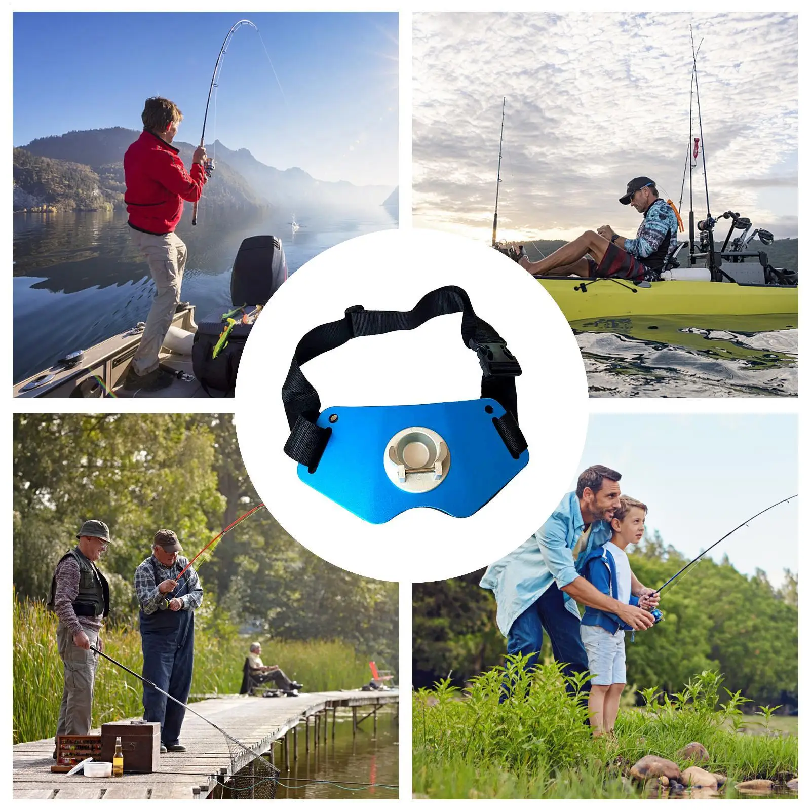 Fishing Fighting Belt Padded Gimbals Waist Rod Holder Aluminum Alloy Belly Top Device Adjustable Strap Belt Fishing Equipment
Fishing Fighting Belt Padded Gimbals Waist Rod Holder Aluminum Alloy Belly Top Device Adjustable Strap Belt Fishing Equipment