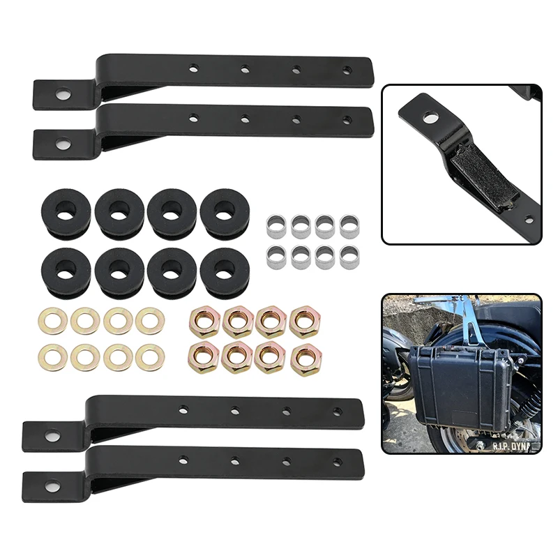 Universal Motorcycle Black Adjustable Heavy Duty Metal Hard Soft Saddle Bag Saddlebag Mounting Bracket Accessories
Universal Motorcycle Black Adjustable Heavy Duty Metal Hard Soft Saddle Bag Saddlebag Mounting Bracket Accessories