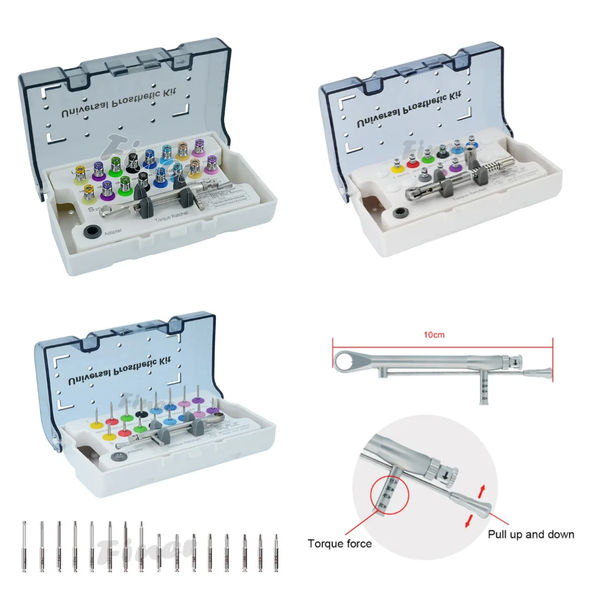 Dental Implant Screwdriver Set Universal Torque Wrench Dental Implant Prosthetic Kit Ratchet 10-70NCM Finer
Dental Implant Screwdriver Set Universal Torque Wrench Dental Implant Prosthetic Kit Ratchet 10-70NCM Finer