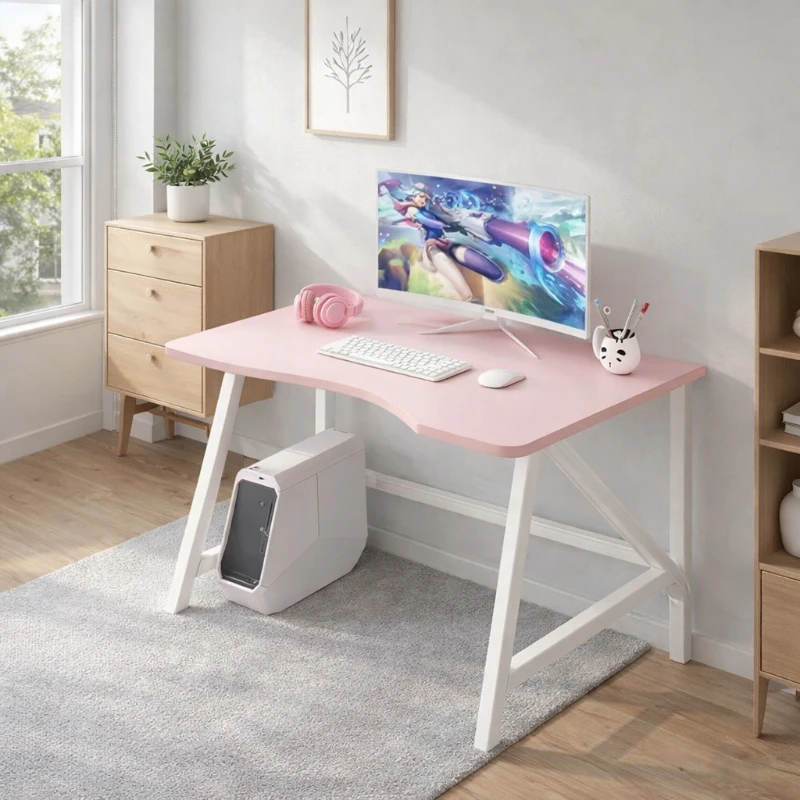 Pink Gaming Desk Computer Table Bedroom Study Desk for Girls Home Office Furniture Small Space Workstation
Pink Gaming Desk Computer Table Bedroom Study Desk for Girls Home Office Furniture Small Space Workstation