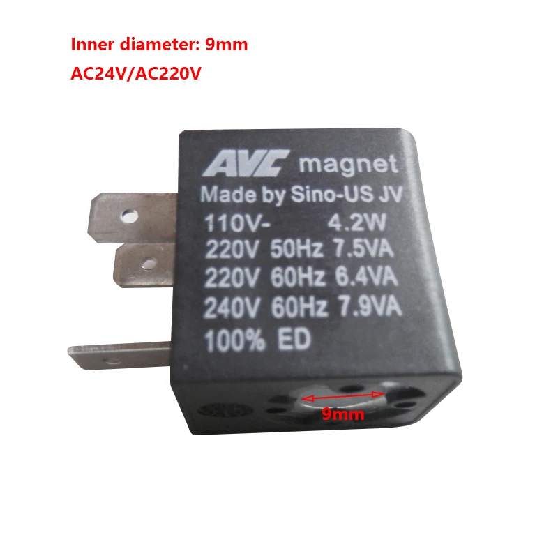 Solenoid Valve Coil AVC Magnet Made By Sino-US JV Inner Diameter 9mm AC24V/220V
Solenoid Valve Coil AVC Magnet Made By Sino-US JV Inner Diameter 9mm AC24V/220V