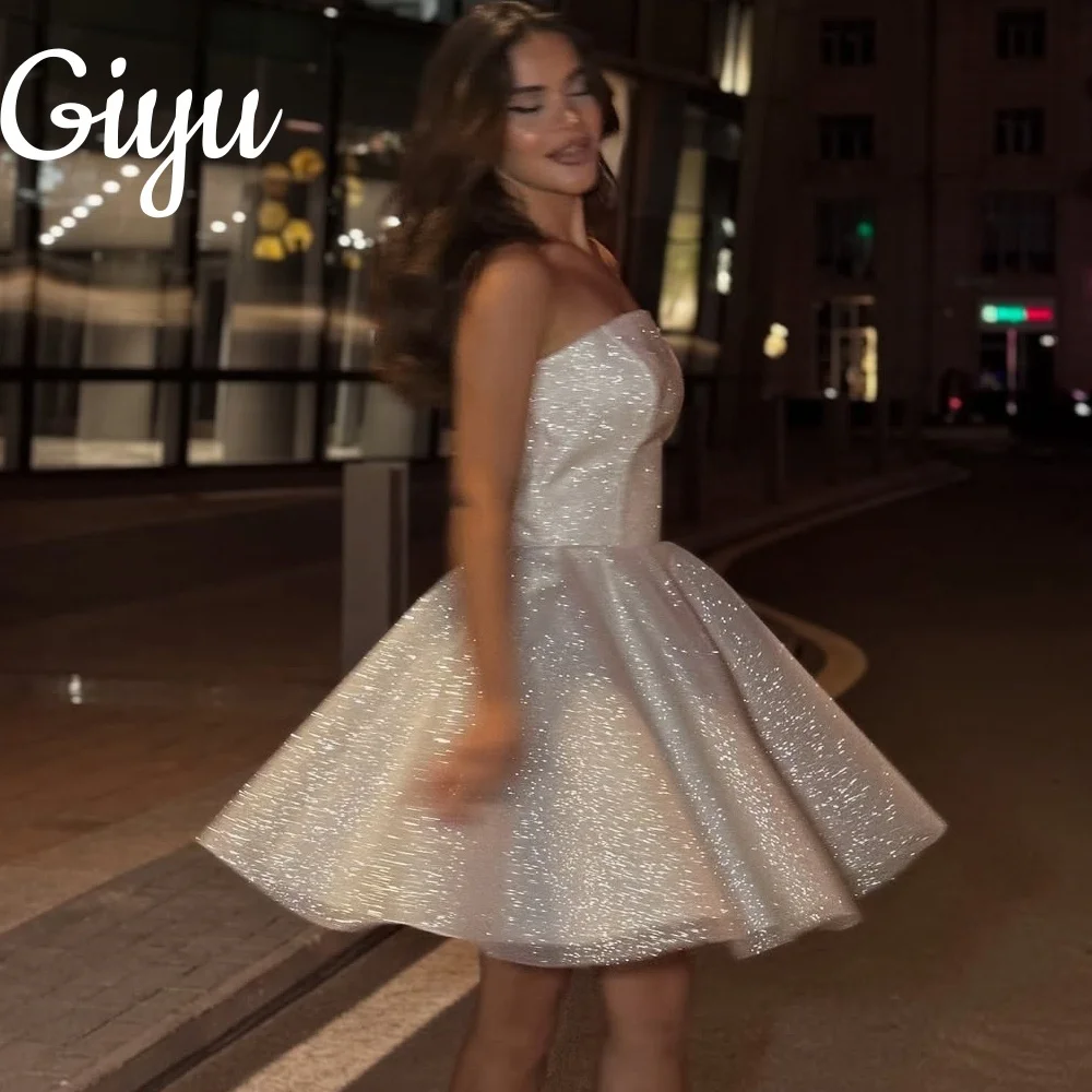 Giyu Modern Strapless Sparkly Lace Short Prom Dress Sleeveless Cocktail Birthday Party Dress Customized فساتين سهرة
Giyu Modern Strapless Sparkly Lace Short Prom Dress Sleeveless Cocktail Birthday Party Dress Customized فساتين سهرة