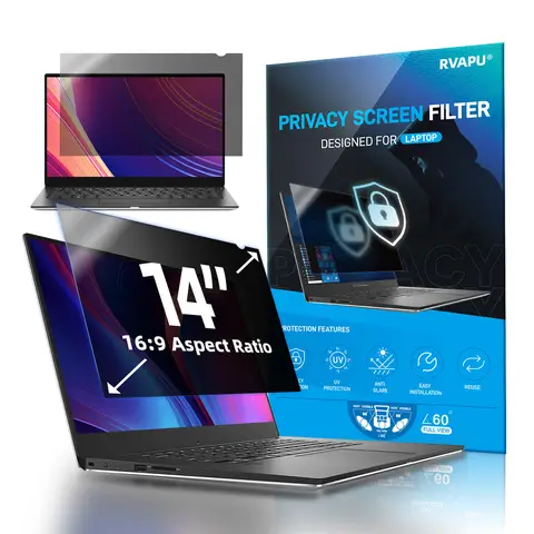 Voor Laptop 14 inch Privacy Anti-gluren/spion Verwijderbare Screen Protector Notebook PC Computer Blauw Licht Filter Film Voor 16:9 Verhouding