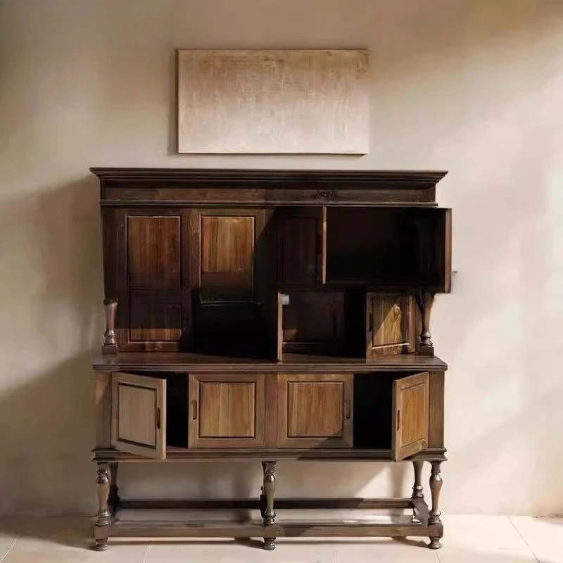 solid wood dining side cabinet retro storage medieval partition display cabinet
solid wood dining side cabinet retro storage medieval partition display cabinet