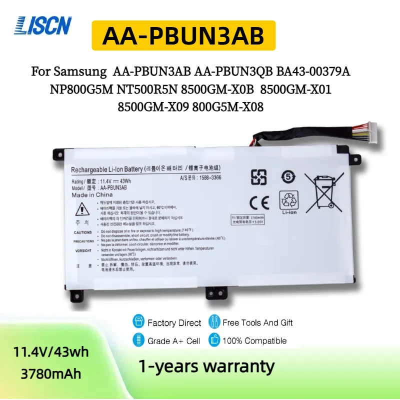 AA-PBUN3AB AA-PBUN3QB 43 Втч Аккумулятор для ноутбука Samsung 7 BA43-00377A NP740U3L-L02US NP740U3M-K01US 800G5M NP740U5M NP800G5M
AA-PBUN3AB AA-PBUN3QB 43 Втч Аккумулятор для ноутбука Samsung 7 BA43-00377A NP740U3L-L02US NP740U3M-K01US 800G5M NP740U5M NP800G5M