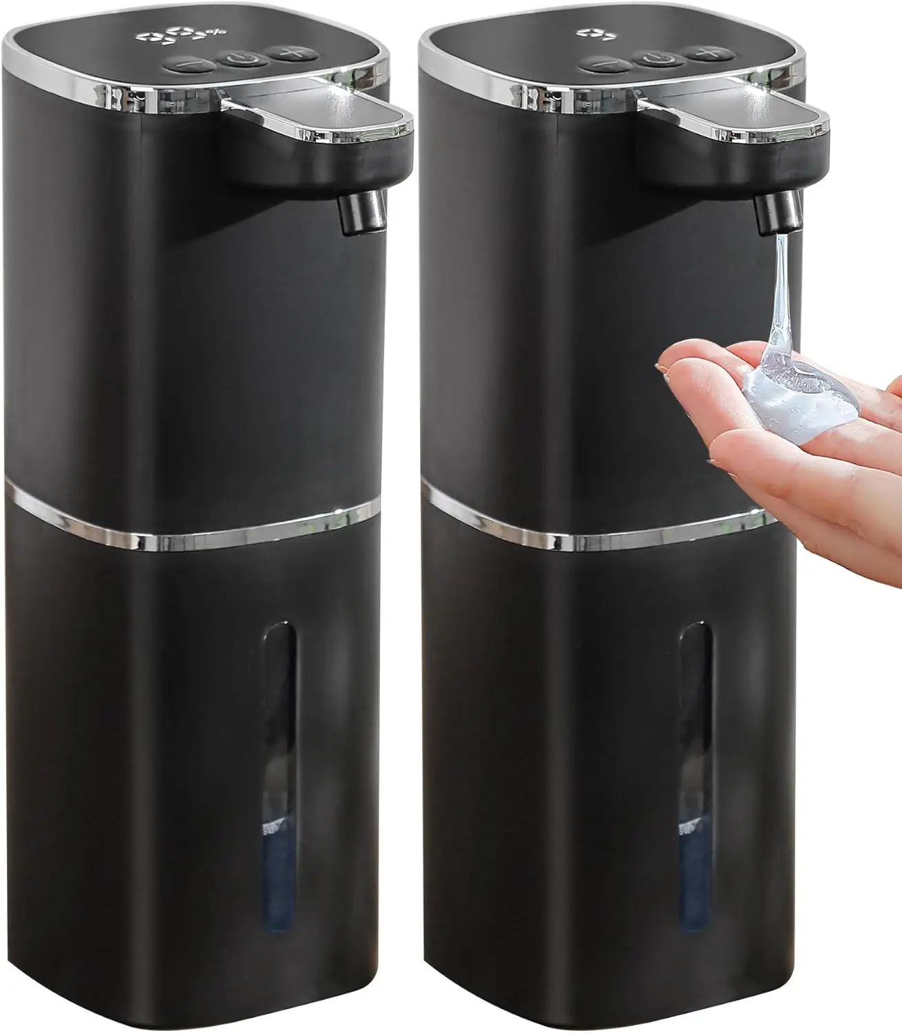 2 Pack Touchless Soap Dispenser, 400mL USB Rechargeable, 9-Level Adjustable, IPX5 Waterproof for Kitchen Bathroom
2 Pack Touchless Soap Dispenser, 400mL USB Rechargeable, 9-Level Adjustable, IPX5 Waterproof for Kitchen Bathroom