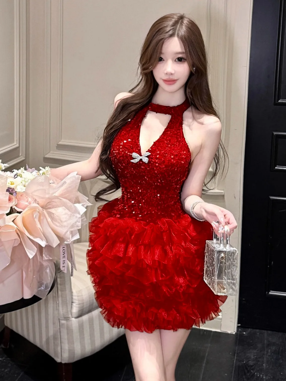 Red Sequin Bridesmaid Dr Women's Sexy Bal Birthday Par Skirt High Waist ort Length Princ Sle Non-deformable
Red Sequin Bridesmaid Dr Women's Sexy Bal Birthday Par Skirt High Waist ort Length Princ Sle Non-deformable