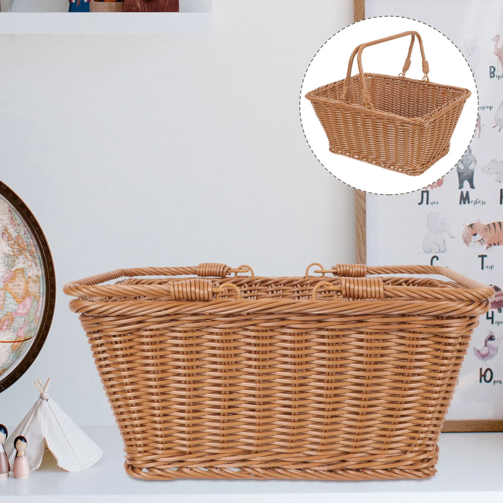Multi-Function Woven Basket Smooth Surface Egg Fruit Storage Container for Kitchen Living Room Decor Portable Sundries Organizer
Multi-Function Woven Basket Smooth Surface Egg Fruit Storage Container for Kitchen Living Room Decor Portable Sundries Organizer