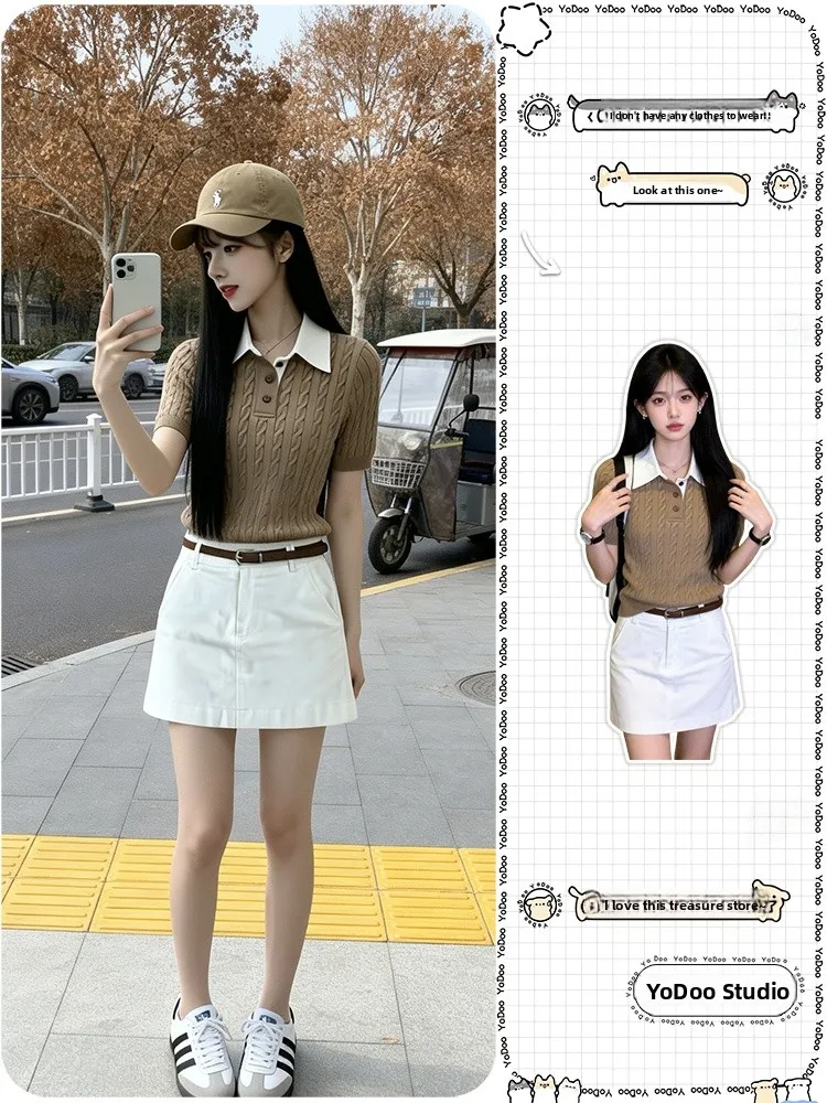 Unique Beautiful Retro Twisted Neck Knitted Top And Half Skirt Two Piece Set for Women Breathable Polyester Fiber
Unique Beautiful Retro Twisted Neck Knitted Top And Half Skirt Two Piece Set for Women Breathable Polyester Fiber