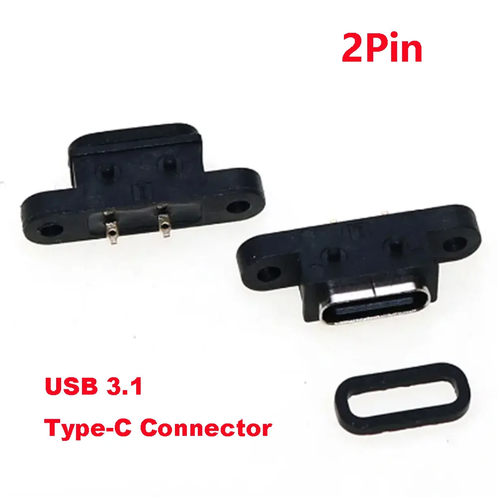USB 3.1 Type-C Connector 2Pin Welding Wire Female Waterproof Female Socket With Screw Hole Rubber Ring Fast Charging Port
USB 3.1 Type-C Connector 2Pin Welding Wire Female Waterproof Female Socket With Screw Hole Rubber Ring Fast Charging Port