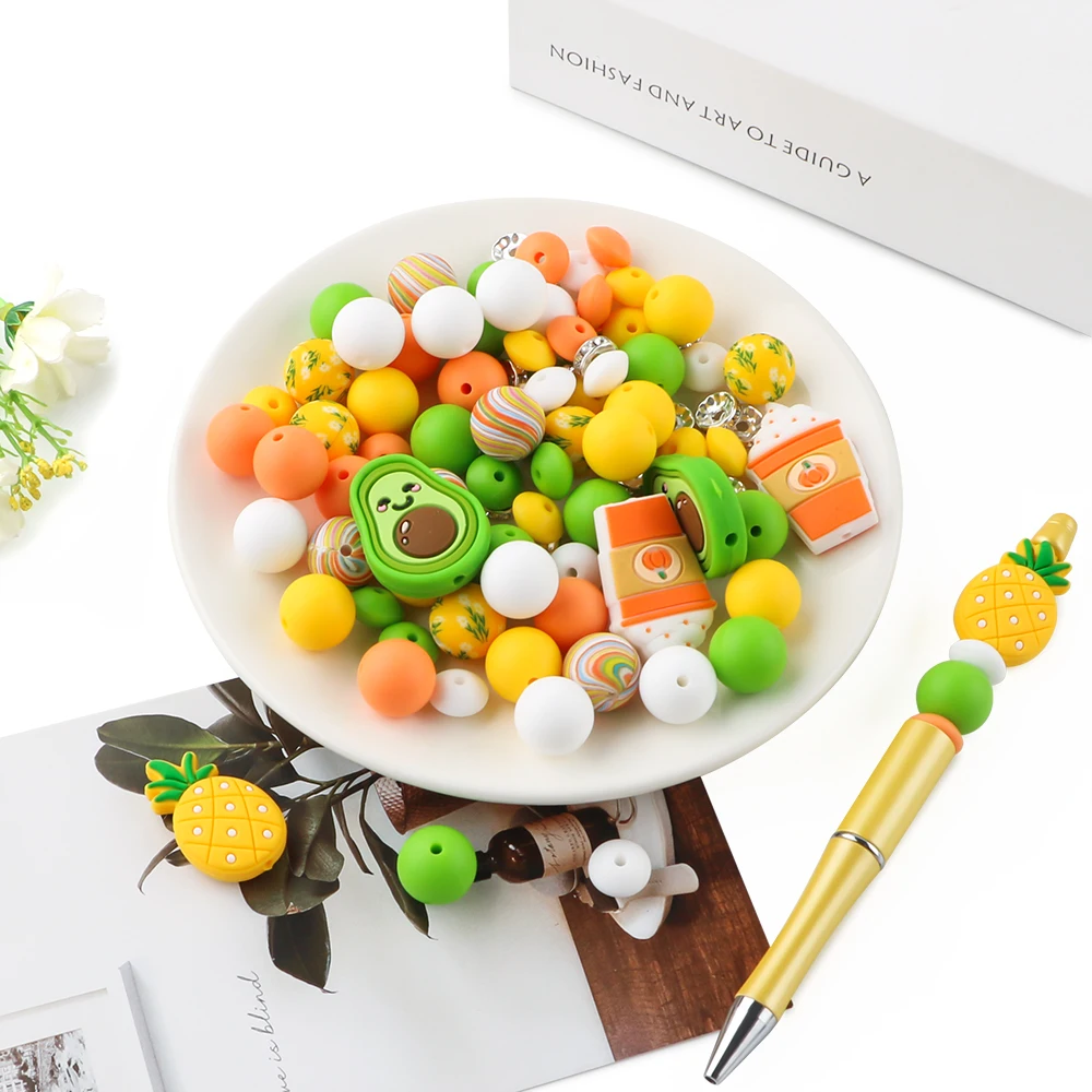 Sunrony Spring/Summer style Silicone Bead Set For Making DIY Jewelry Key Chain Necklace Bracelets Etc Handicrafts Accessories
Sunrony Spring/Summer style Silicone Bead Set For Making DIY Jewelry Key Chain Necklace Bracelets Etc Handicrafts Accessories