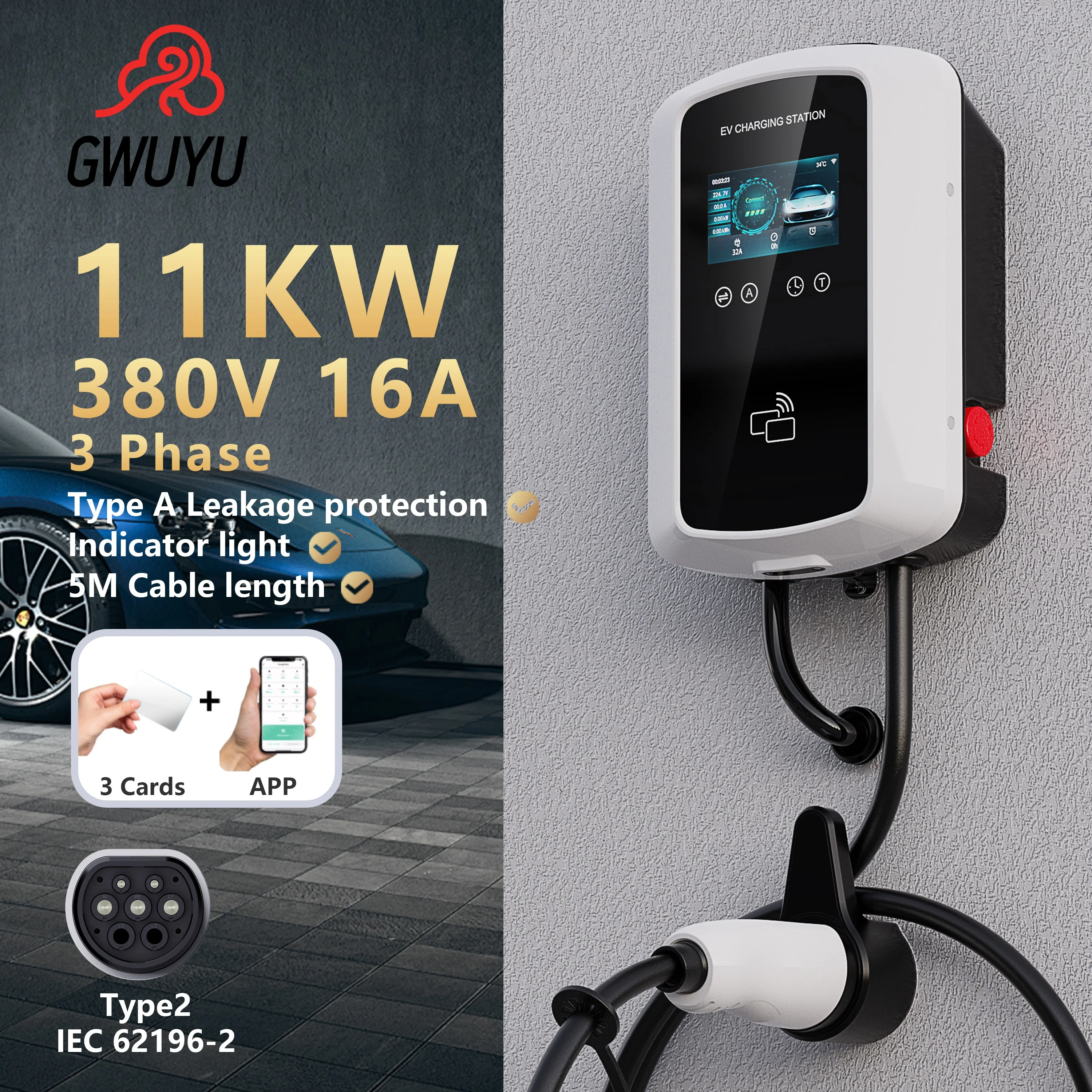 Hot Selling Factory Price App Control OCPP Smart Charger Wallbox Type 2 Floor-mounted EV Car Charging Station of New Energy
Hot Selling Factory Price App Control OCPP Smart Charger Wallbox Type 2 Floor-mounted EV Car Charging Station of New Energy