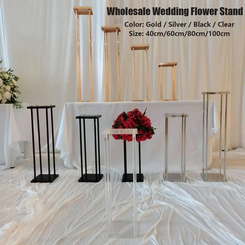4-10pcs)40-100cm) Rectangle Wedding Flower Racks Gold Silver Clear Black Metal Table Centerpieces Flower Stands for Events
4-10pcs)40-100cm) Rectangle Wedding Flower Racks Gold Silver Clear Black Metal Table Centerpieces Flower Stands for Events