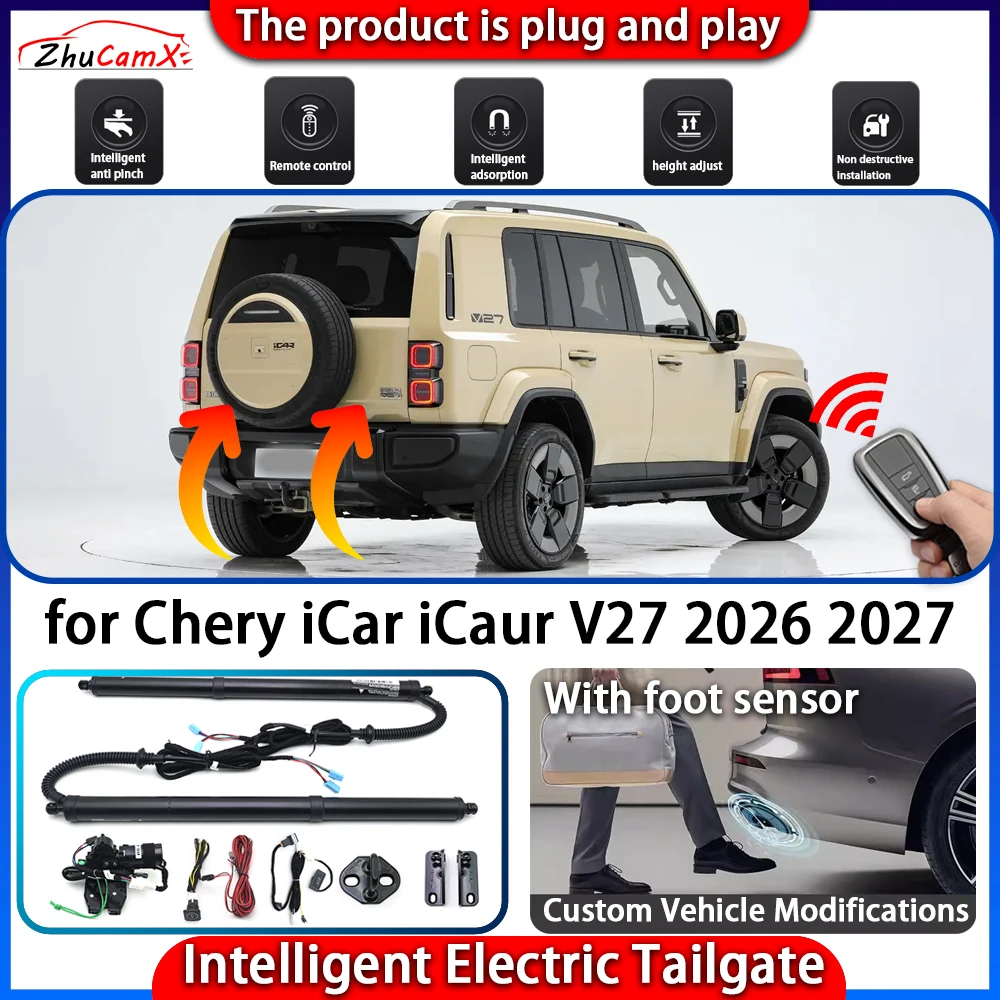 ZhuCamX Smart Powered Tailgate System for Chery iCar iCaur V27 2026 2027 Automatic Intelligent Electric Trunk Lift Control Kit
ZhuCamX Smart Powered Tailgate System for Chery iCar iCaur V27 2026 2027 Automatic Intelligent Electric Trunk Lift Control Kit
