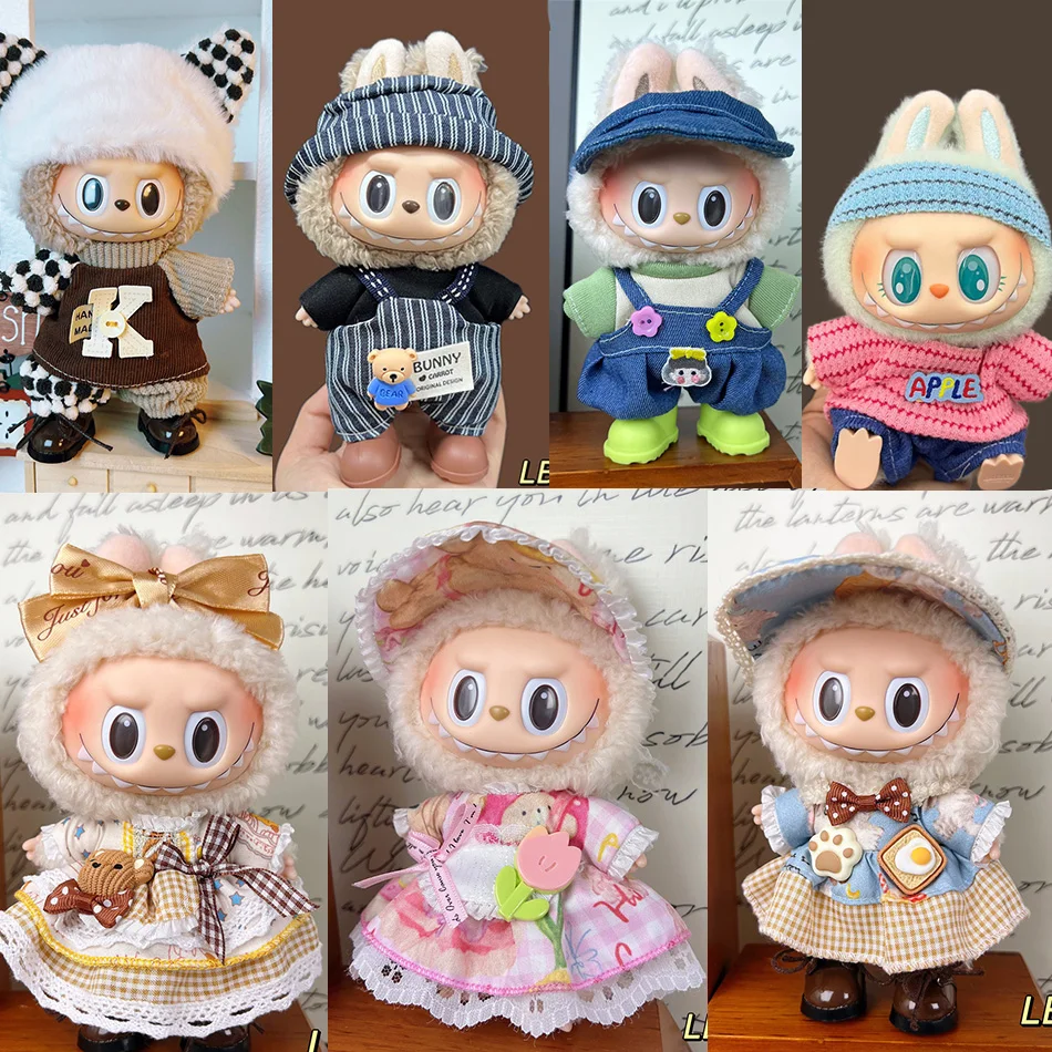 15/17cm Labubu Clothes Set High-Quality Clothes Set for Labubu V1/V2 Plush Cotton Doll Accessories Clothe Gift Hot In stock
15/17cm Labubu Clothes Set High-Quality Clothes Set for Labubu V1/V2 Plush Cotton Doll Accessories Clothe Gift Hot In stock