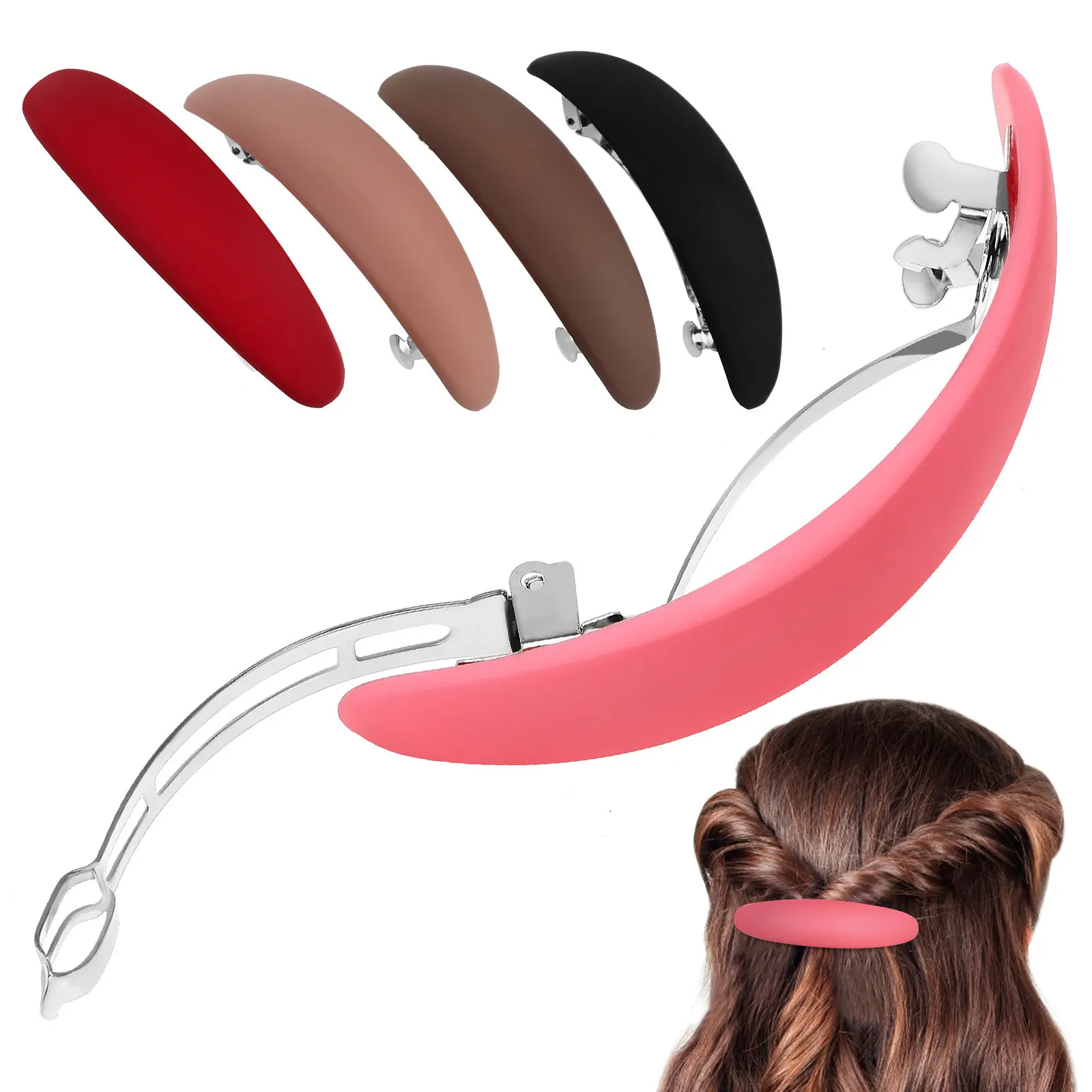 Набор из 5 французских заколок-автоматов для волос, винтажные аксессуары для причесок, заколки для хвоста для женщин и девушек
Набор из 5 французских заколок-автоматов для волос, винтажные аксессуары для причесок, заколки для хвоста для женщин и девушек