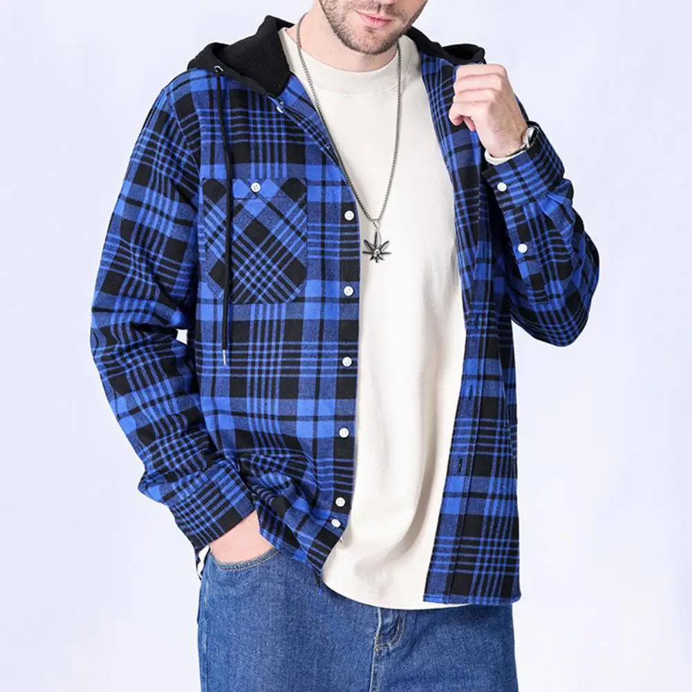 Hooded Coat Men's Casual Hooded Jacket with Drawstring Pockets Street Style Outwear for A Loose Fit Single Breasted Coat Street
Hooded Coat Men's Casual Hooded Jacket with Drawstring Pockets Street Style Outwear for A Loose Fit Single Breasted Coat Street