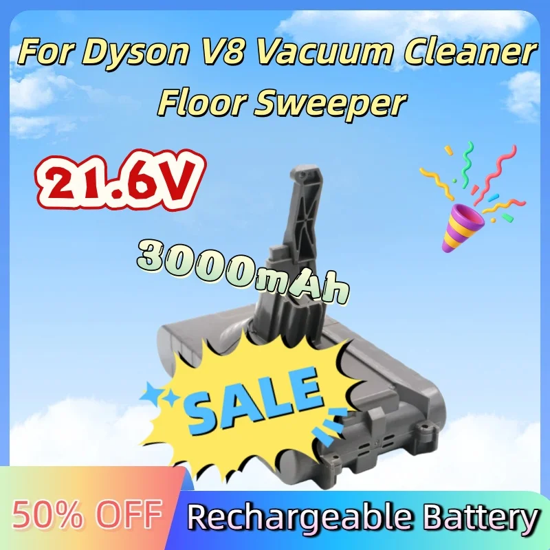 18650 Battery 21.6V 3000mAh Rechargeable Lithium Battery Pack for Dyson V8 Vacuum Cleaner Floor Sweeper Backup Power Supply
18650 Battery 21.6V 3000mAh Rechargeable Lithium Battery Pack for Dyson V8 Vacuum Cleaner Floor Sweeper Backup Power Supply