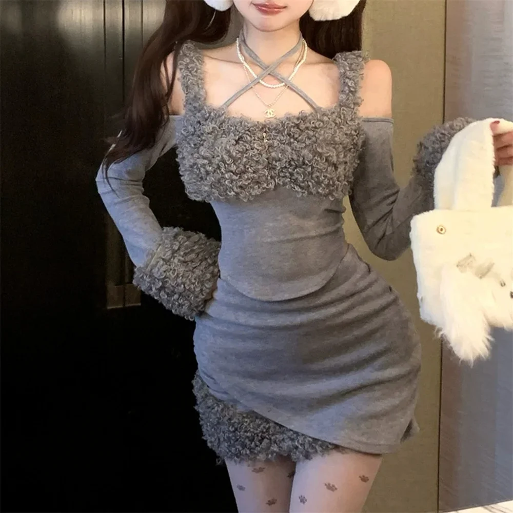 Women Slim Top + Short Skirt Solid Kawaii Korean Aesthetic Y2k Style Suits 2025 Autumn Sweet Sexy Gray Irregular 2 Piece Set
Women Slim Top + Short Skirt Solid Kawaii Korean Aesthetic Y2k Style Suits 2025 Autumn Sweet Sexy Gray Irregular 2 Piece Set