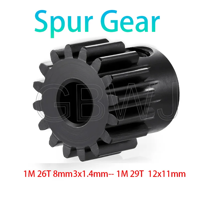 1Pcs Module 1 Motor Gear 1M26T-29T Carbon Steel Material Blackening Spur Gear Bore Size 5/6/6.35/7/8/10/12mm
1Pcs Module 1 Motor Gear 1M26T-29T Carbon Steel Material Blackening Spur Gear Bore Size 5/6/6.35/7/8/10/12mm