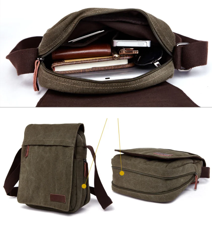 Casual Portable Men's Shoulder Bag Solid Vintage Canvas Messenger Bags Trend Cellphone Crossbody Satchel For Men Purse bolso sac
Casual Portable Men's Shoulder Bag Solid Vintage Canvas Messenger Bags Trend Cellphone Crossbody Satchel For Men Purse bolso sac