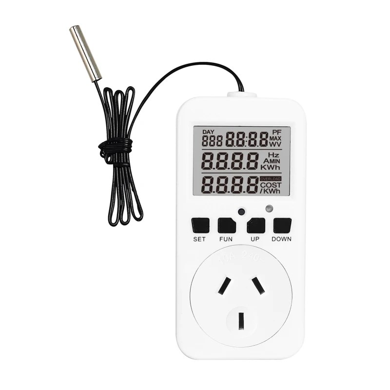 Digital Thermostat Controller Timer Plug Socket 240V 10A Heating Cooling Control EU/AU/UK/US Plug for Incubator Greenhouse
Digital Thermostat Controller Timer Plug Socket 240V 10A Heating Cooling Control EU/AU/UK/US Plug for Incubator Greenhouse