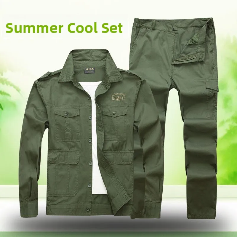 Summer Thin Cotton Work orm Set Camouflage M Fem Version Wear Resistant Labor Protection Suit Single Piece Set
Summer Thin Cotton Work orm Set Camouflage M Fem Version Wear Resistant Labor Protection Suit Single Piece Set