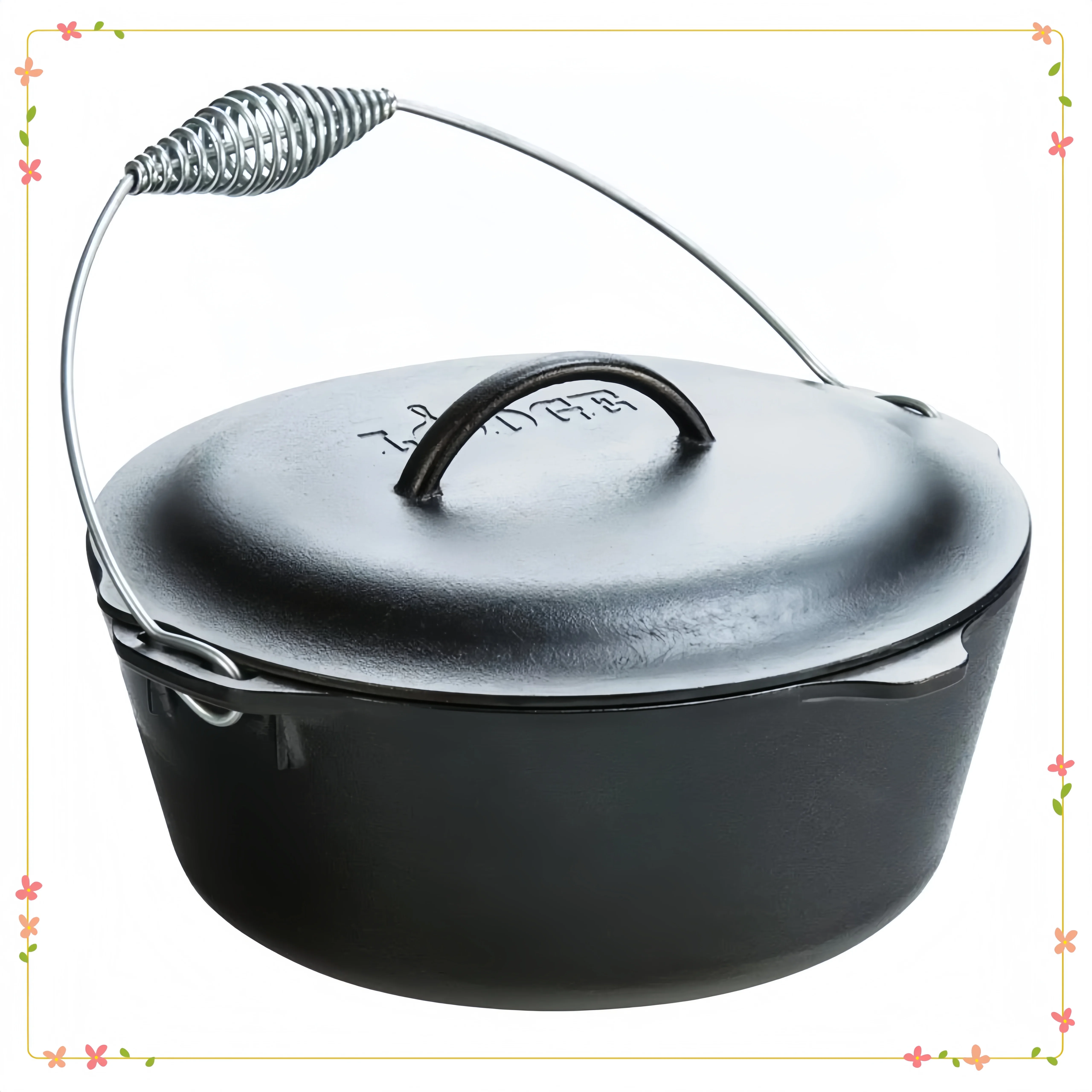7 Quart Cast Iron Dutch Oven with Iron Cover, Pre-Seasoned Pot for Braising, Stews, Baking & Camping Use
7 Quart Cast Iron Dutch Oven with Iron Cover, Pre-Seasoned Pot for Braising, Stews, Baking & Camping Use