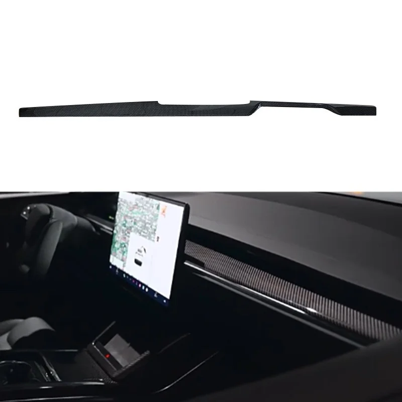 Real Dry Carbon Fiber Inner Center Dashboard Strip Cover Trim Fit For Tesla Model X 2023
Real Dry Carbon Fiber Inner Center Dashboard Strip Cover Trim Fit For Tesla Model X 2023