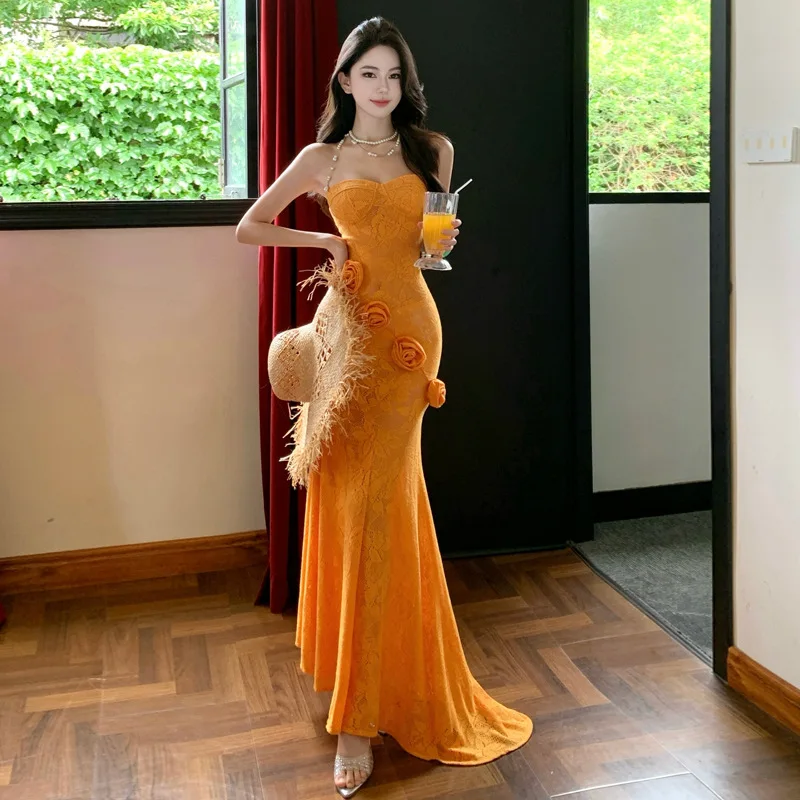French Sexy Spicy Girl Flower Strapless Dress 2026 Summer New Fashionable Elegant Slim Fit Wrapped Buttocks Long Skirt for Women
French Sexy Spicy Girl Flower Strapless Dress 2026 Summer New Fashionable Elegant Slim Fit Wrapped Buttocks Long Skirt for Women