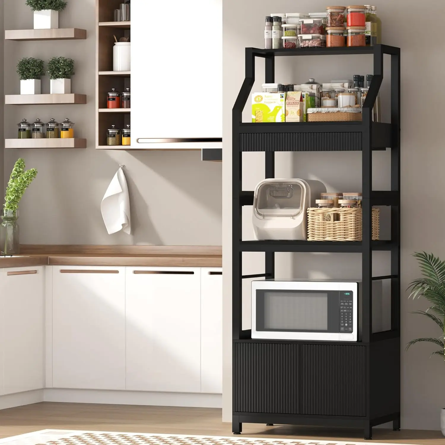 Industrial 5-Tier Baker Rack Storage Cabinet Drawer Microwave Stand Kitchen Dining Coffee Bar,Customized
Industrial 5-Tier Baker Rack Storage Cabinet Drawer Microwave Stand Kitchen Dining Coffee Bar,Customized