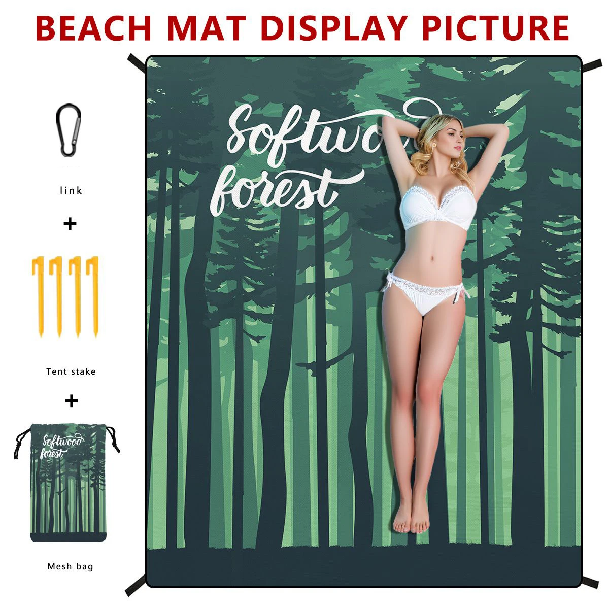 Beach Blanket Extra Large Sandproof Waterproof Foldable Oversized XL Outdoor Mat, for Camping, Park, Travel, Grass07
Beach Blanket Extra Large Sandproof Waterproof Foldable Oversized XL Outdoor Mat, for Camping, Park, Travel, Grass07