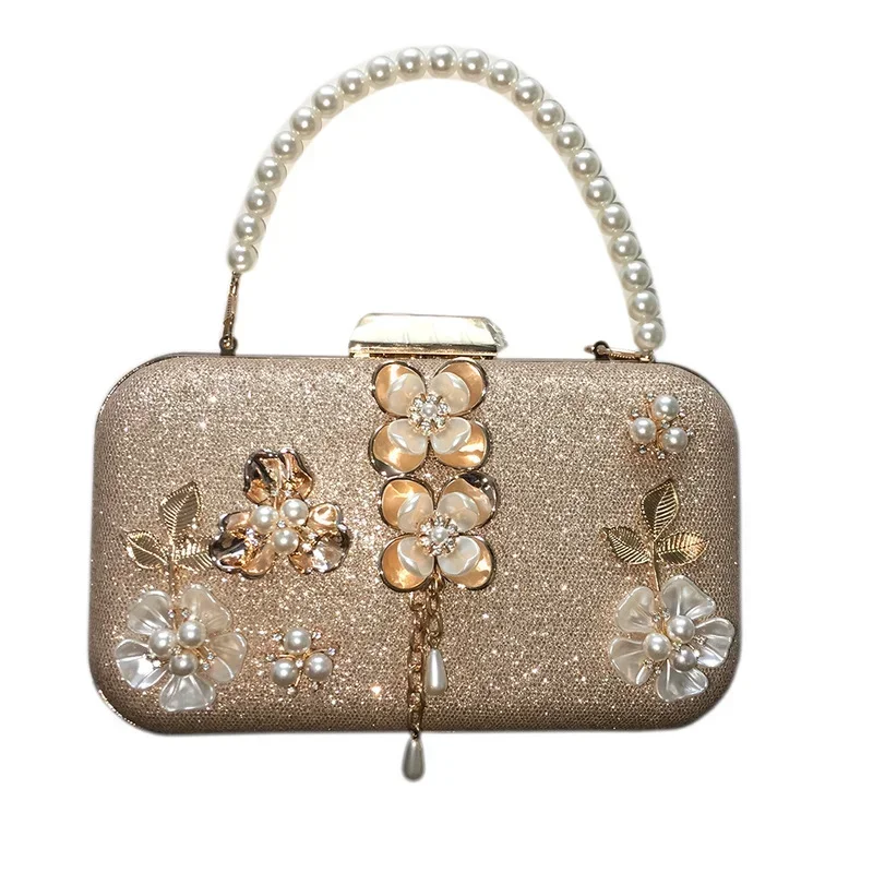 Ladies Handbag Formal Party Diamond Pearl Petal Chain Tassel Evening Bag Metal Flower Sqaure Clutch Bag shinny Gold Womens Bag
Ladies Handbag Formal Party Diamond Pearl Petal Chain Tassel Evening Bag Metal Flower Sqaure Clutch Bag shinny Gold Womens Bag