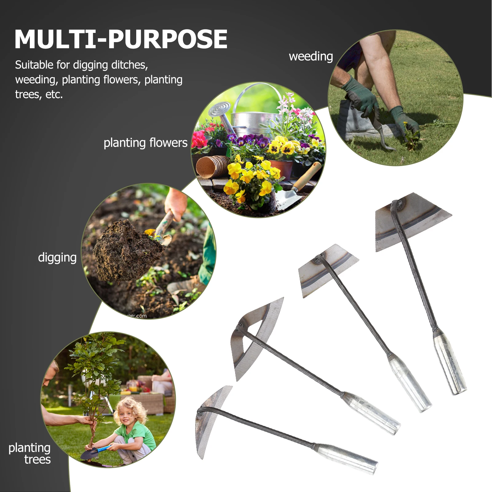 4pcs Weeding Tools Stainless Steel Hand Hoes Cultivating Garden Shovel Spade Set Digging Planting Sturdy Plowing Tools
4pcs Weeding Tools Stainless Steel Hand Hoes Cultivating Garden Shovel Spade Set Digging Planting Sturdy Plowing Tools