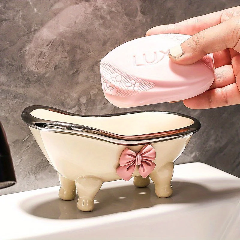Charming Bathtub-Shaped Soap Dish- Efficient Drainage- Durable and Decorative Soap Tray- Perfect for Bathroom Accessory
Charming Bathtub-Shaped Soap Dish- Efficient Drainage- Durable and Decorative Soap Tray- Perfect for Bathroom Accessory