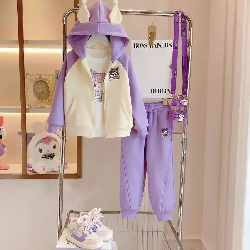 Children Kawaii Sanrio Fashion Long Sleeve Coat Pants Suit Spring Autumn Kuromi Ins Cute Children Cartoon Sportswear Jacket Gift
Children Kawaii Sanrio Fashion Long Sleeve Coat Pants Suit Spring Autumn Kuromi Ins Cute Children Cartoon Sportswear Jacket Gift