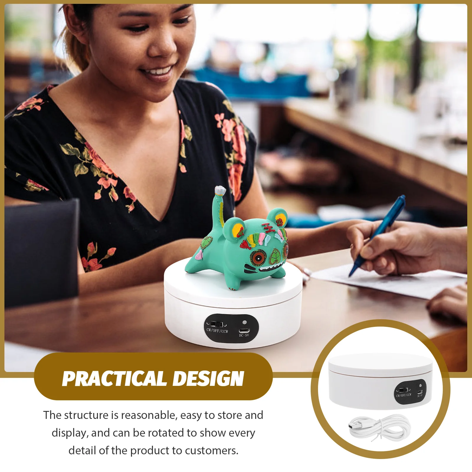 Rotating Display Stand ABS Material Jewelry Rotatable Showcase Holder Turntable Plate 360 Degree View Adjustable Height Plastic
Rotating Display Stand ABS Material Jewelry Rotatable Showcase Holder Turntable Plate 360 Degree View Adjustable Height Plastic