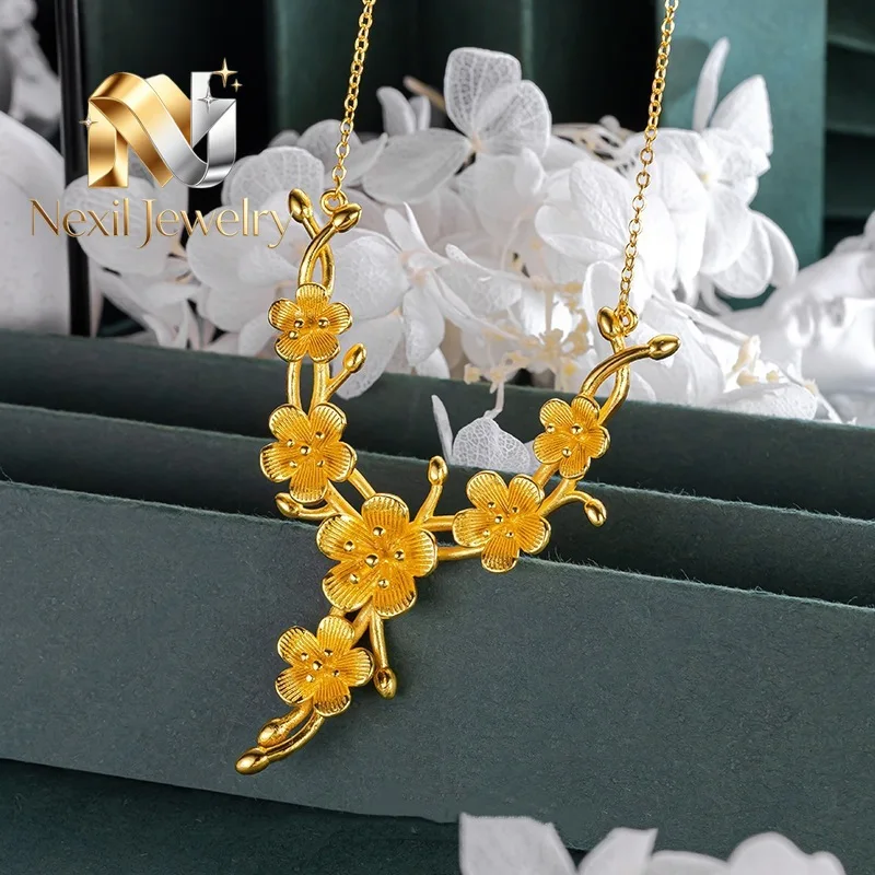 Nexil Jewelry Nexil Jewelry Luxury 24K 9999 Pure Gold real gold Women's Large Flower-like Brocade Chain Wedding Flower Neckla
Nexil Jewelry Nexil Jewelry Luxury 24K 9999 Pure Gold real gold Women's Large Flower-like Brocade Chain Wedding Flower Neckla