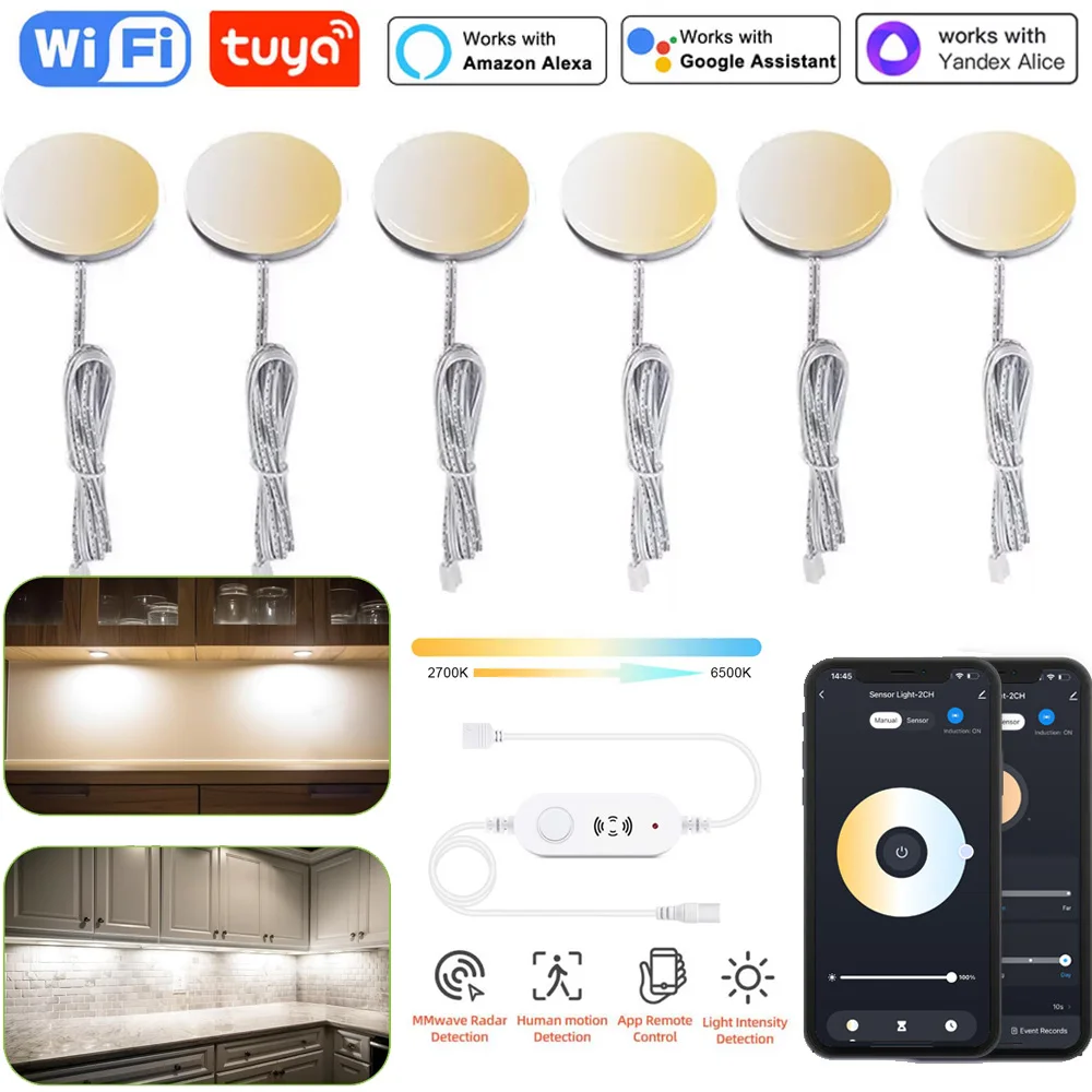 Wifi Tuya Motion Sensor Control Dimmer DC12V CCT Under Cabinet Led Lights Kitchen Bedroom Wardrobe Lighting Decor Smart Life
Wifi Tuya Motion Sensor Control Dimmer DC12V CCT Under Cabinet Led Lights Kitchen Bedroom Wardrobe Lighting Decor Smart Life