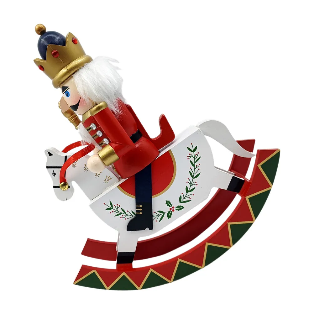 Расписанная вручную деревянная фигурка Щелкунчика в тематике лошадки-качалки, праздничное украшение для полки, стола, рождественской вечеринки
Расписанная вручную деревянная фигурка Щелкунчика в тематике лошадки-качалки, праздничное украшение для полки, стола, рождественской вечеринки