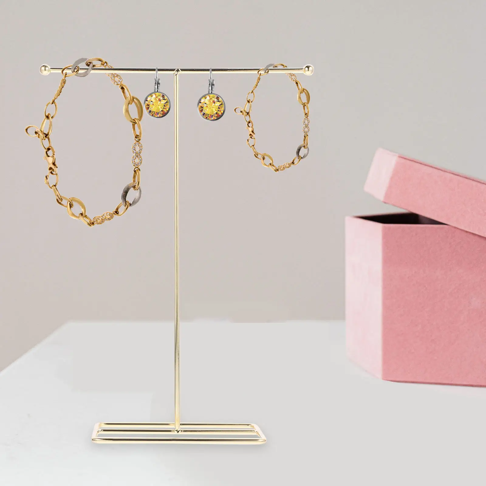 Sturdy Rust Resistant T Bar Jewelry Stand Necklace Earring Organizer Display Rack Tabletop Jewelry Tower for Gifting
Sturdy Rust Resistant T Bar Jewelry Stand Necklace Earring Organizer Display Rack Tabletop Jewelry Tower for Gifting