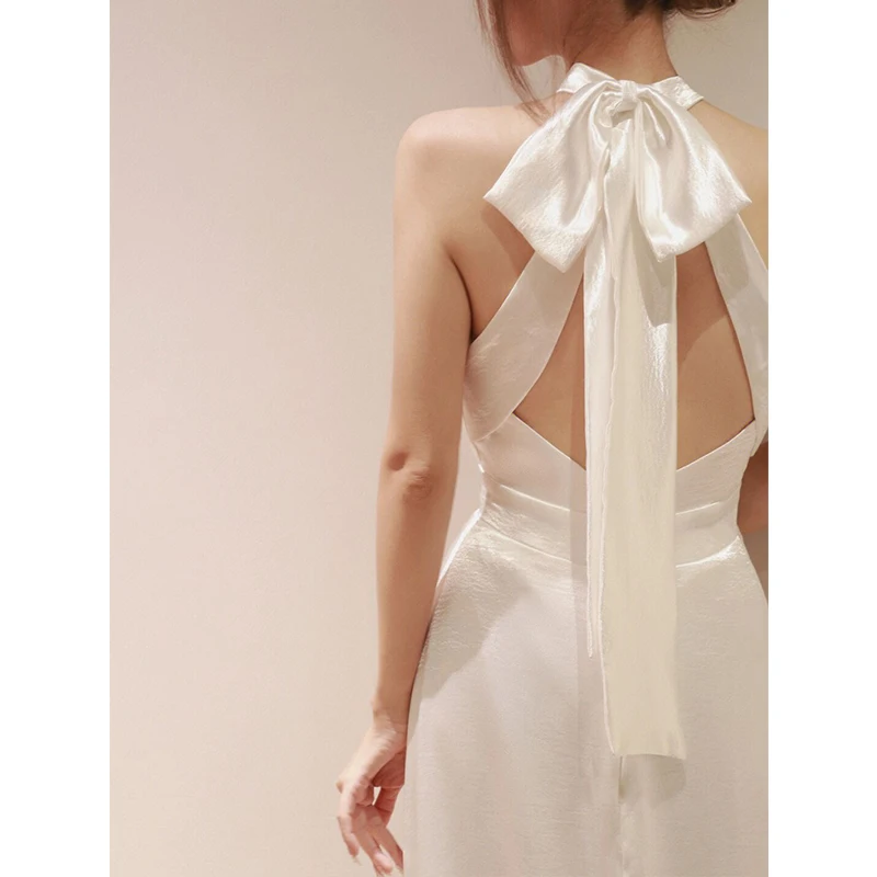 Ele Simple Neline Wedding Dr Satin Fabric Bal Outdoor Scenery Gown Women's High-End Feelment Lightweight Bridal...
Ele Simple Neline Wedding Dr Satin Fabric Bal Outdoor Scenery Gown Women's High-End Feelment Lightweight Bridal...