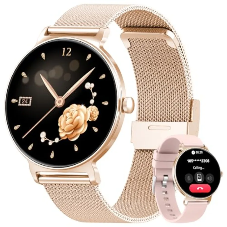 Smart Watches for Women, 1.27" AMOLED Health Fitness Tracker with Bluetooth Calling Answer/Make Calls,120+ Sports Modes, Timer,
Smart Watches for Women, 1.27" AMOLED Health Fitness Tracker with Bluetooth Calling Answer/Make Calls,120+ Sports Modes, Timer,