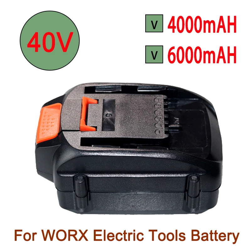 40V 4000mAh/6000mAH Replacement Portable Rechargeable Lithium-Ion Large-Capacity Battery, Suitable for Worx Power Tool Battery
40V 4000mAh/6000mAH Replacement Portable Rechargeable Lithium-Ion Large-Capacity Battery, Suitable for Worx Power Tool Battery