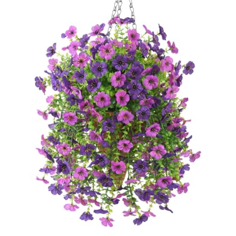 Artificial Hanging Flowers with Basket for Spring Outdoor Decoration 3 Bunches of Silk Daisy Flower Uv Resistant for Garden Por
Artificial Hanging Flowers with Basket for Spring Outdoor Decoration 3 Bunches of Silk Daisy Flower Uv Resistant for Garden Por