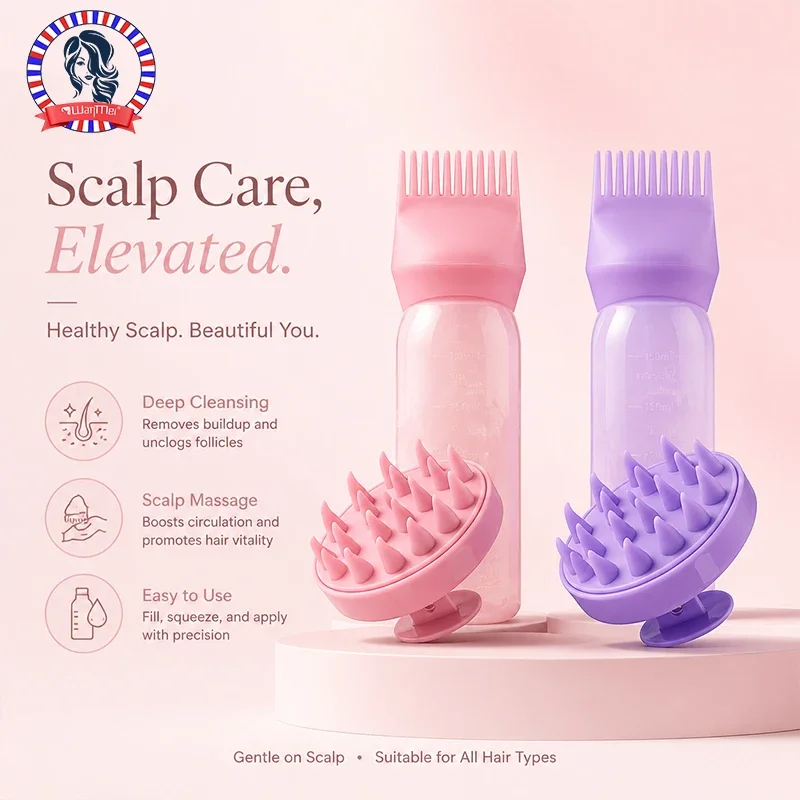 2pcs/Set Silicone Hair Comb With Root Comb Applicator Bottle Set Hair Oil Applicator Shampoo Brush Salon hair styling tools
2pcs/Set Silicone Hair Comb With Root Comb Applicator Bottle Set Hair Oil Applicator Shampoo Brush Salon hair styling tools