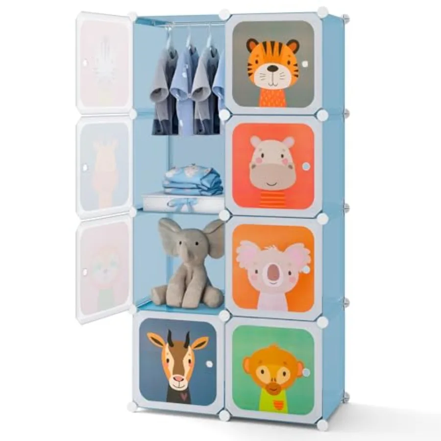 Wardrobe Closet Baby Cartoon Clothes Storage Organizer 8 Cubes 2 Hanging Sections Portable DIY Modular Bedroom Armoire Dresser
Wardrobe Closet Baby Cartoon Clothes Storage Organizer 8 Cubes 2 Hanging Sections Portable DIY Modular Bedroom Armoire Dresser